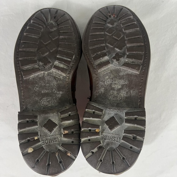 VTG Polo Ralph Lauren Boots Mens Size 10.5 D Brown Leather Wingtip Brogue 9899 - Picture 5 of 8